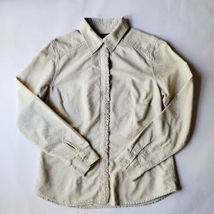 Eddie Bauer Long Sleeve Pale Green Button Down Blouse Size M